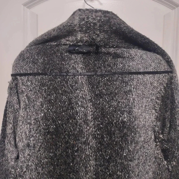 LIne Wool Blend Poncho Open Cardigan With Tassles Sweater Coat - Picture 10 of 10